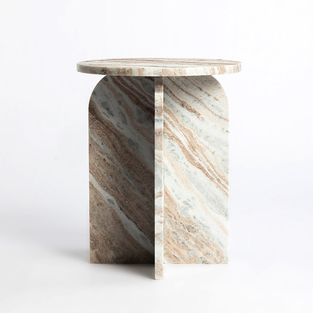 Lunette Accent Table, Sawar