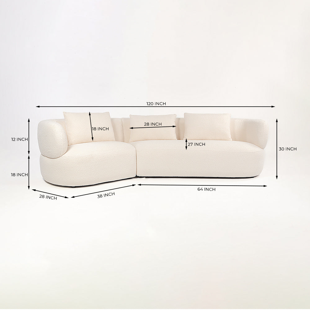 Halcyon 5 Seater Sofa (White)