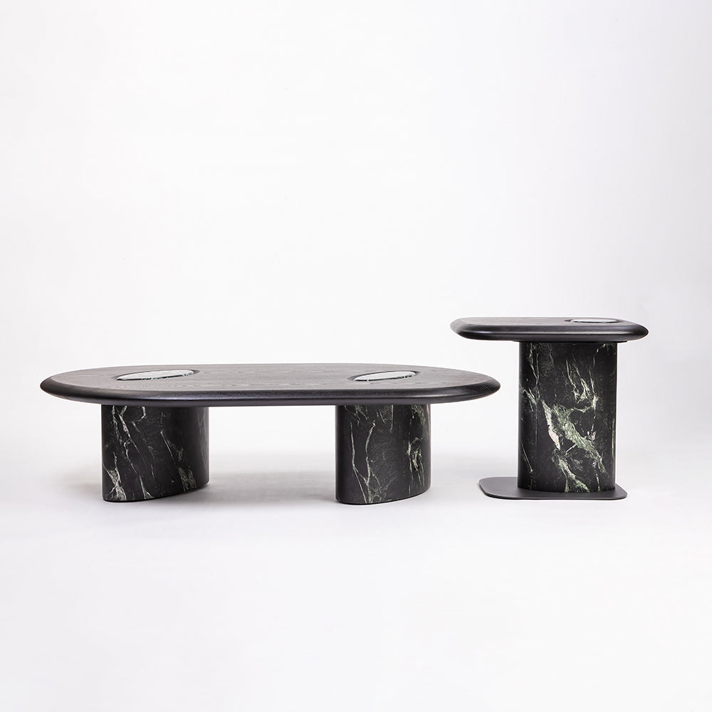 Pedestal Accent Table, Nero Verde
