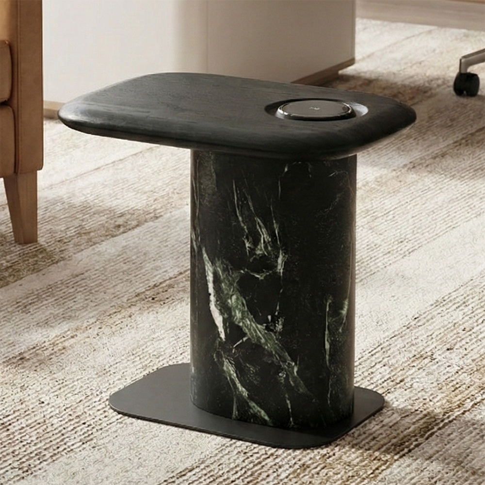 Pedestal Accent Table, Nero Verde