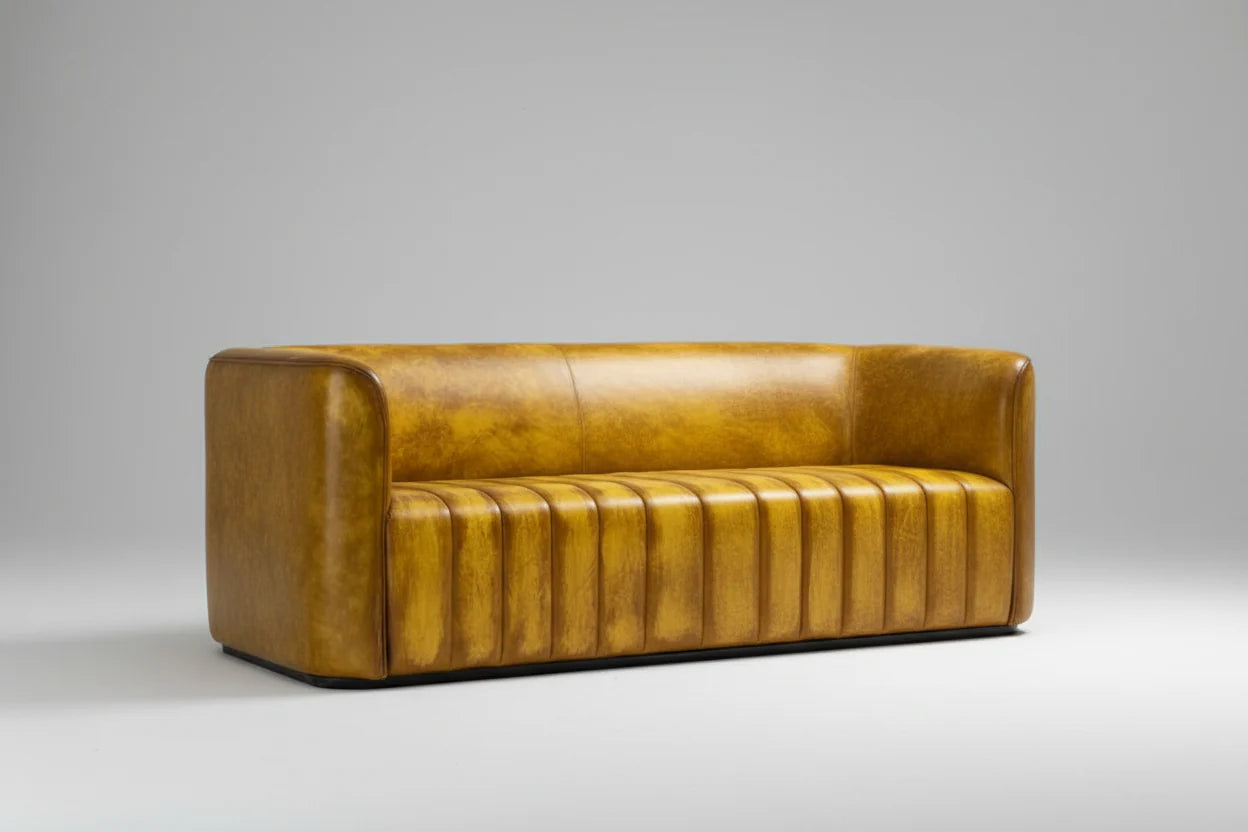 Amber Hour Leather Sofa